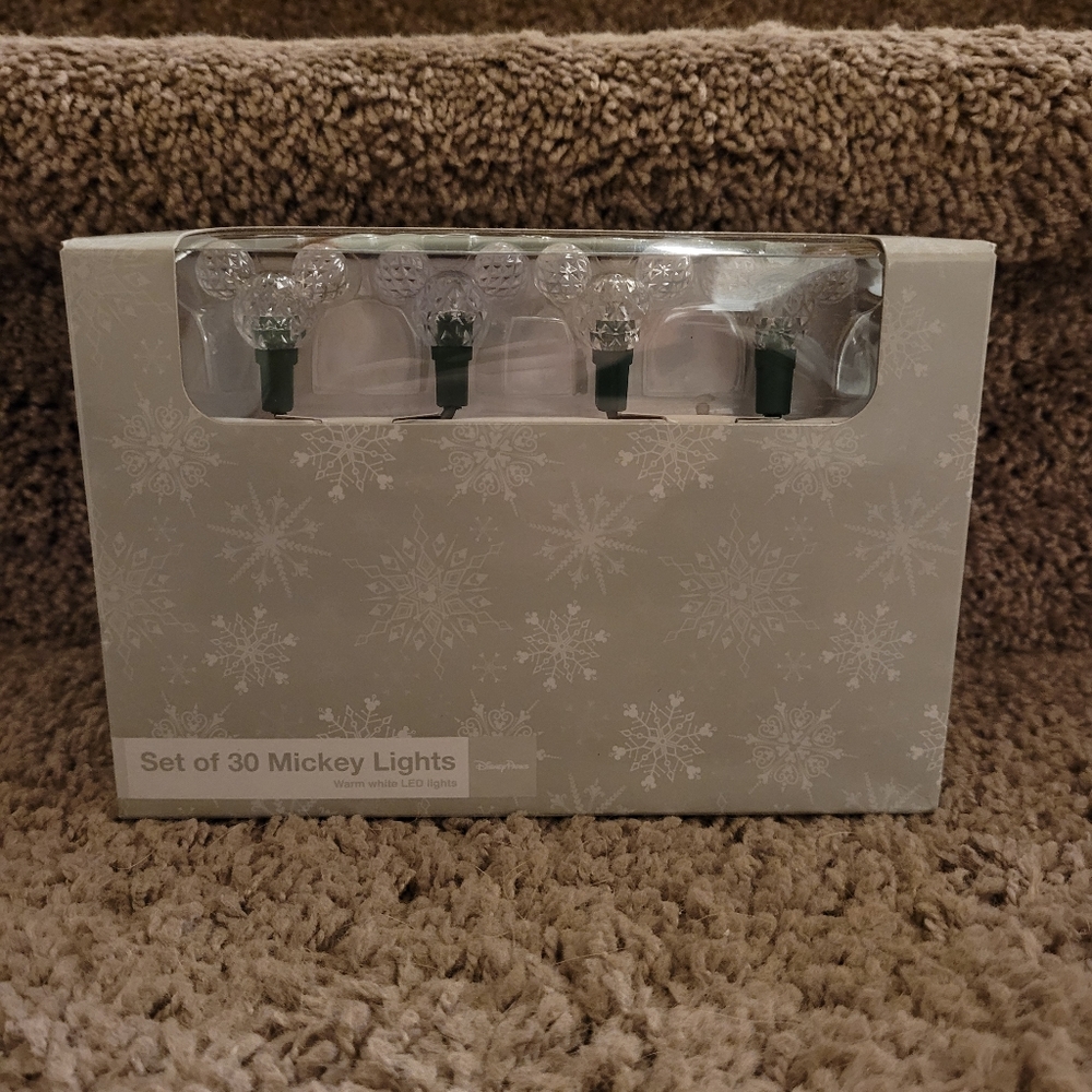 Brand new set of 30 white Mickey lights